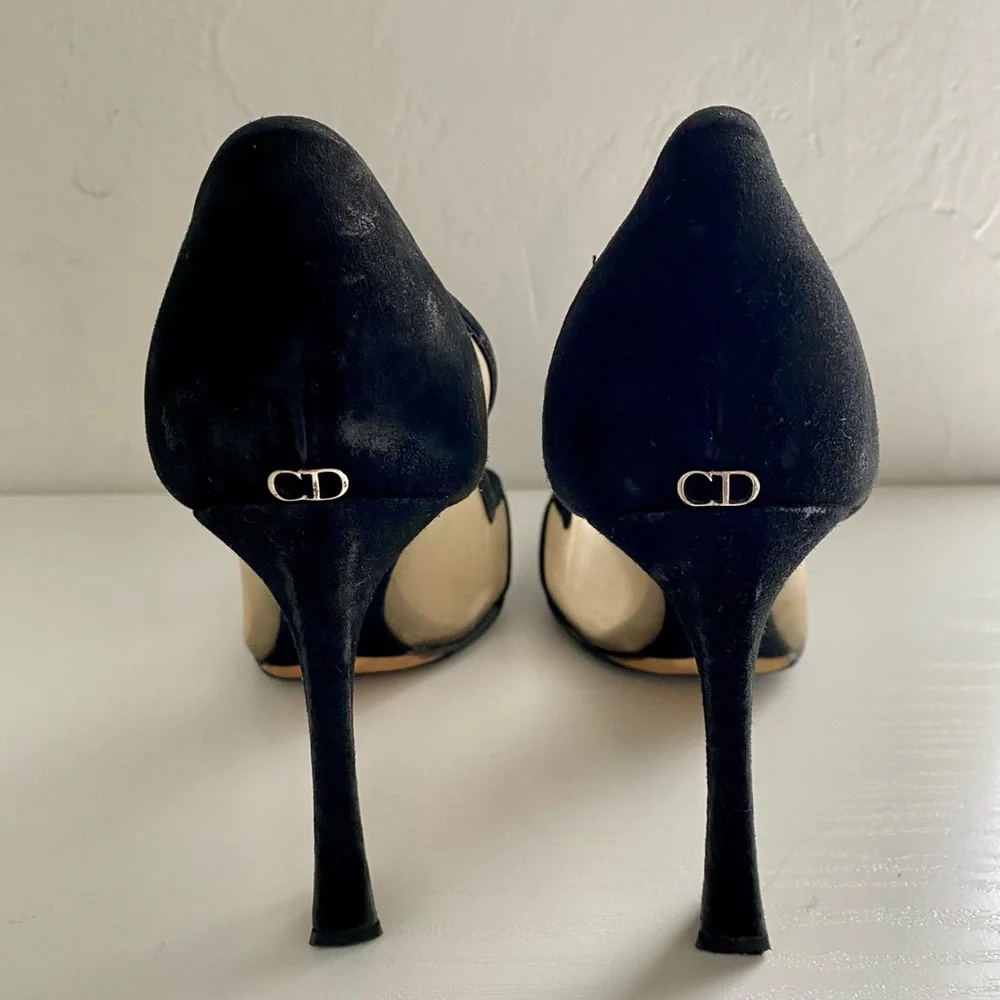 Christian Dior Elegant Black Pointed-Toe Heels - Picture 5 of 9